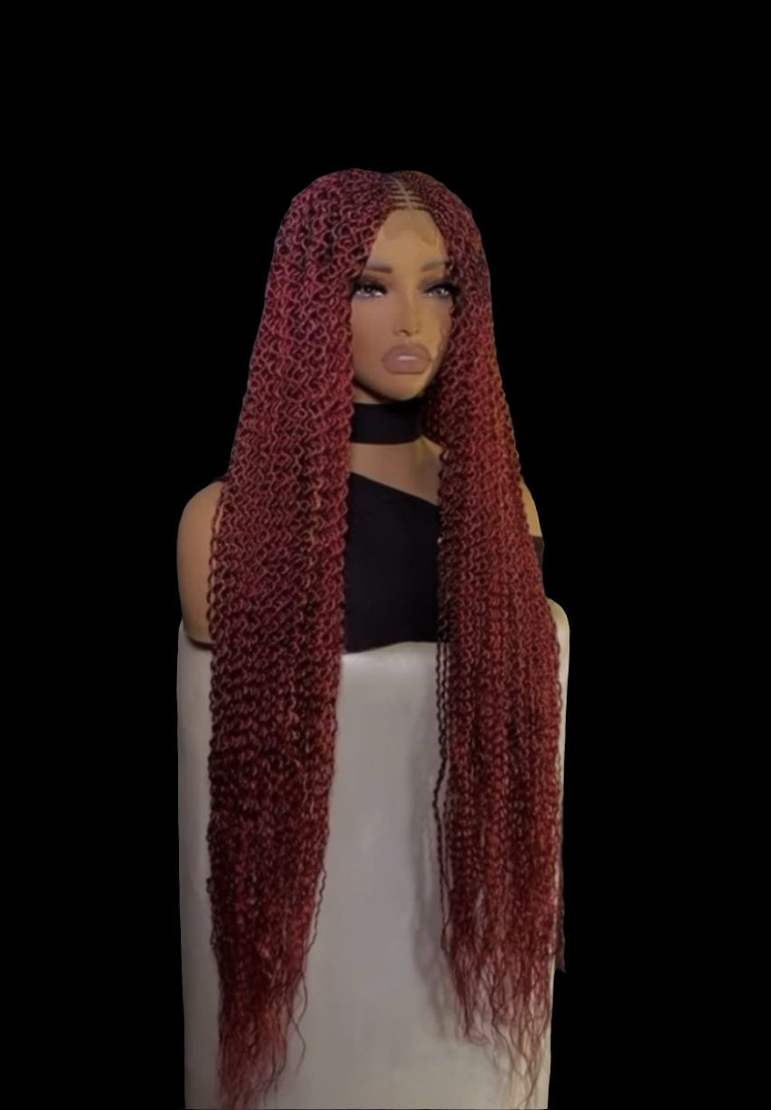 Spiral twist braided wig