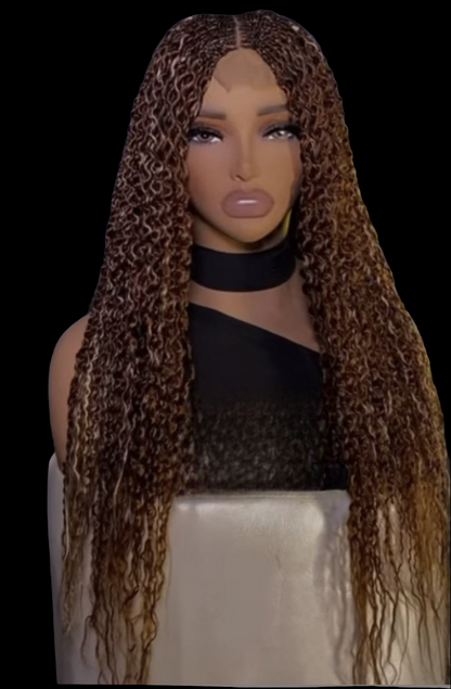 Spiral twist braided wig