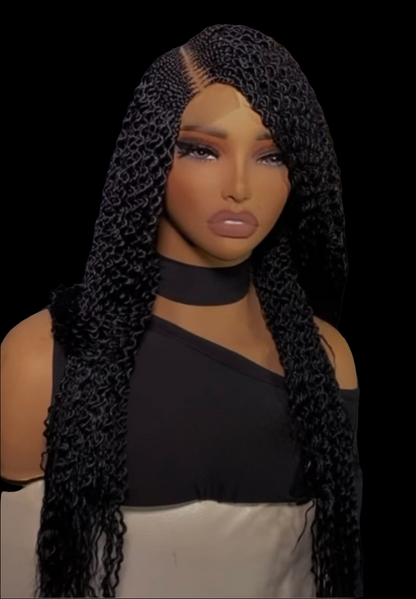 Spiral twist braided wig