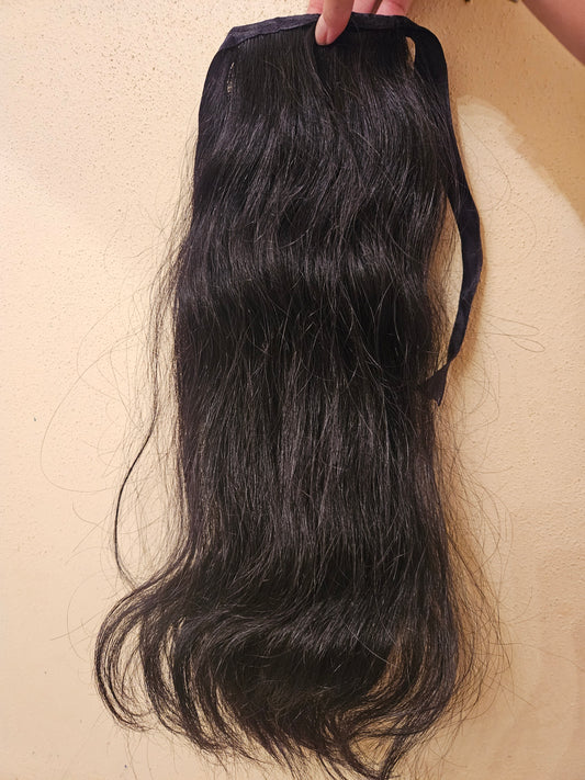 Cambodian natural wave ponytail