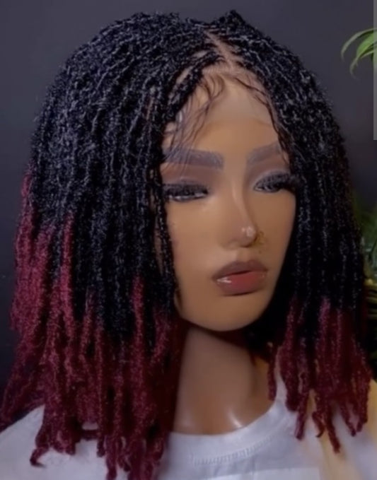 Full lace short locs wig