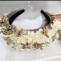 Flower-Rhinestone headbands - Krystina's Hair Boutique 