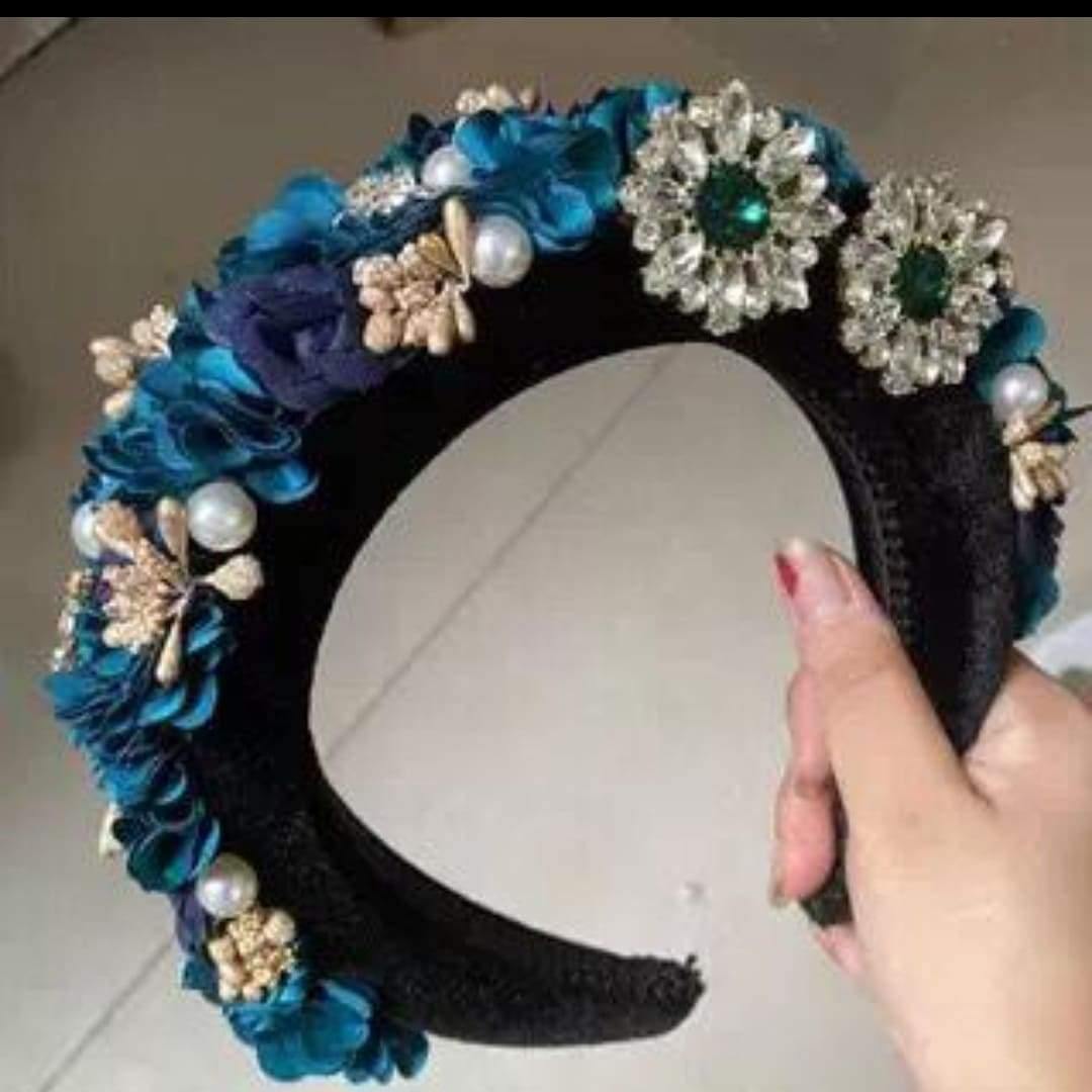 Flower-Rhinestone headbands - Krystina's Hair Boutique 