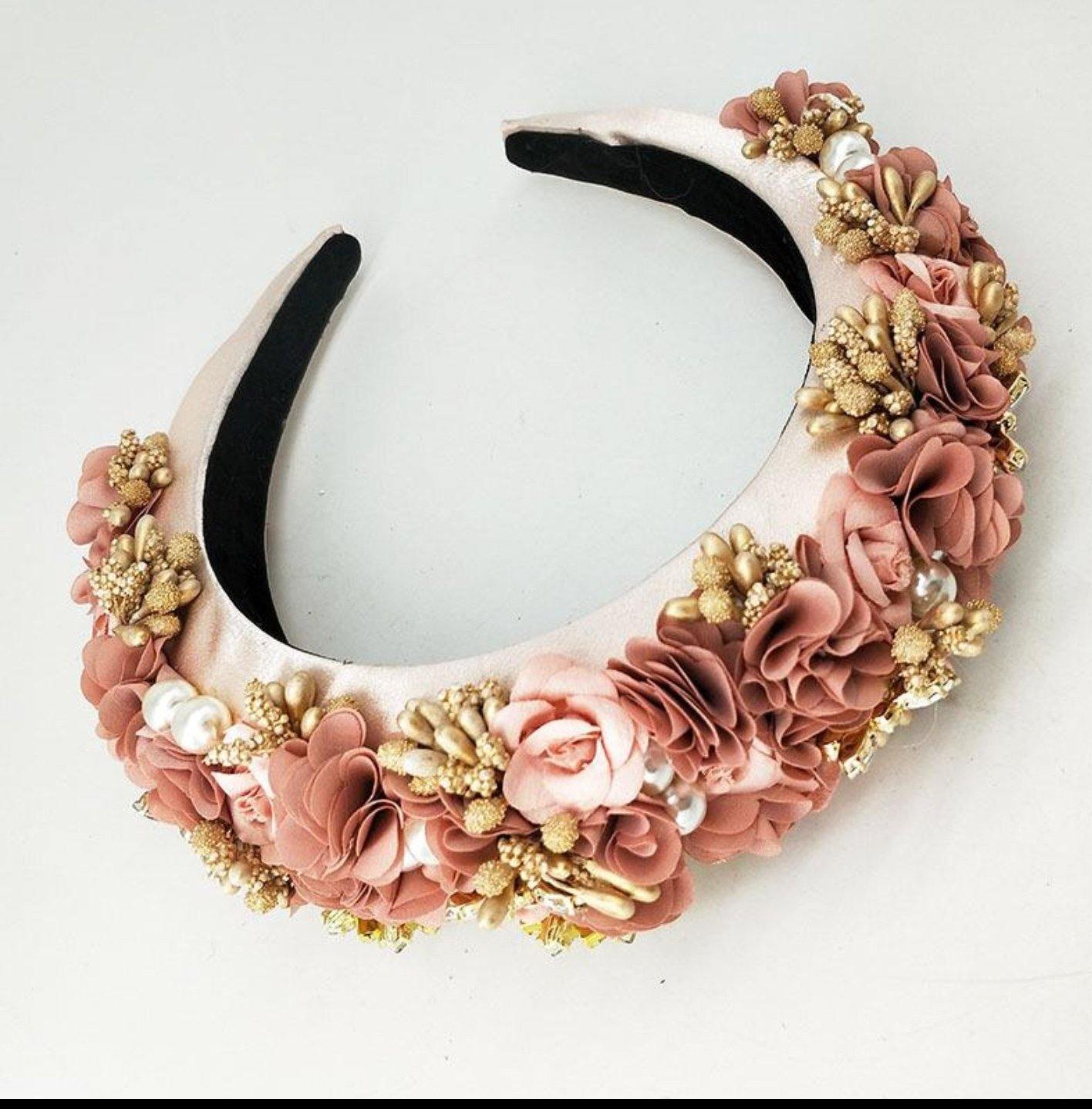 Flower-Rhinestone headbands - Krystina's Hair Boutique 